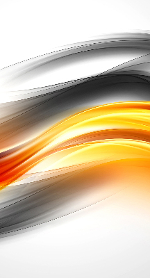 Blackout roller blind Orange waves