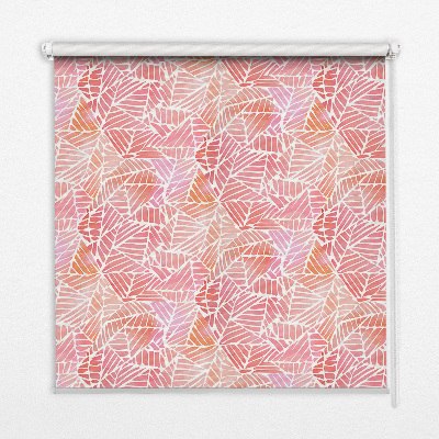 Blackout roller blind for window with striped triangles design
