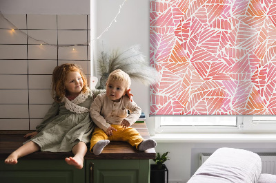 Blackout roller blind for window Striped triangles