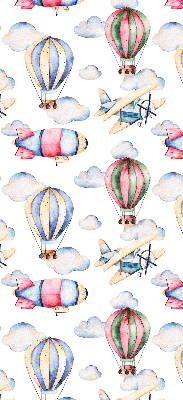 Fabric roller blind for window Airships and balloons