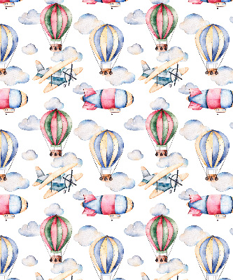 Fabric roller blind for window Airships and balloons