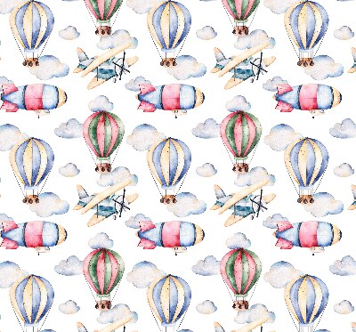 Fabric roller blind for window Airships and balloons