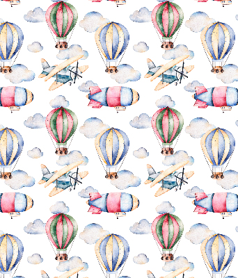 Fabric roller blind for window Airships and balloons