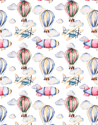 Fabric roller blind for window Airships and balloons
