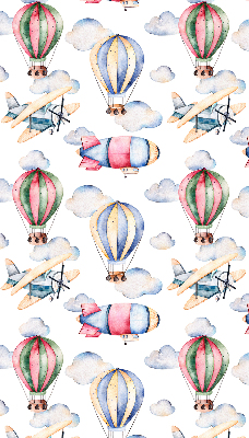 Fabric roller blind for window Airships and balloons