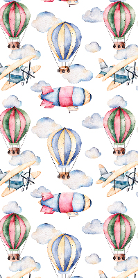 Fabric roller blind for window Airships and balloons