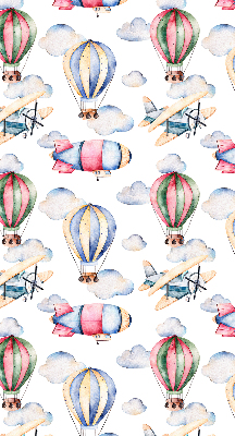 Fabric roller blind for window Airships and balloons