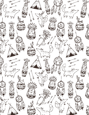 Blackout roller blind Drawn pictures