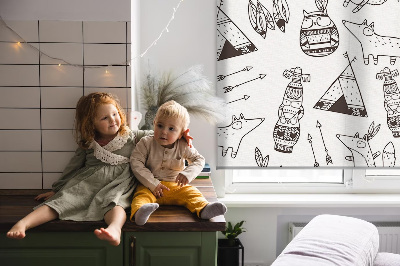 Blackout roller blind Drawn pictures