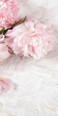 Fabric roller blind for window Flowers