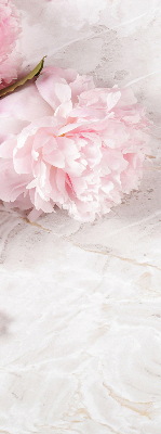Fabric roller blind for window Flowers