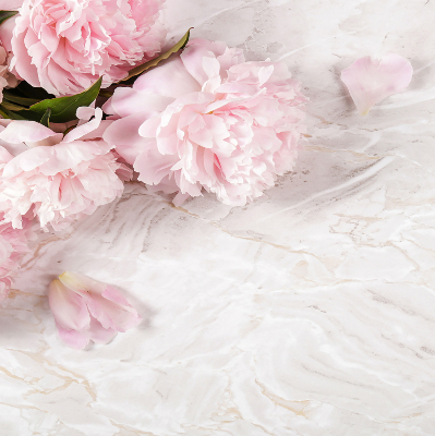 Fabric roller blind for window flowers pattern