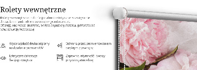 Fabric roller blind for window Flowers