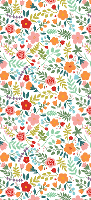 Blackout roller blind painted flowers print