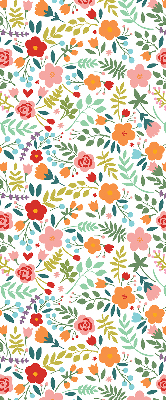 Blackout roller blind painted flowers print