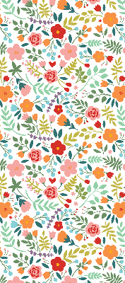 Blackout roller blind Painted flowers