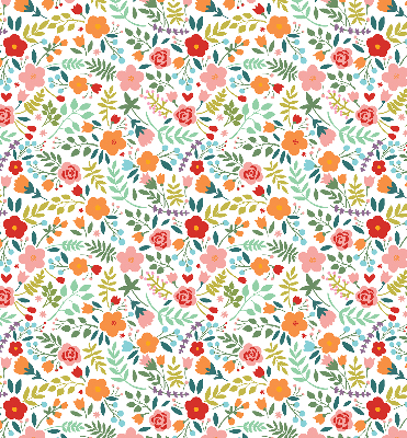 Blackout roller blind painted flowers print