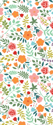 Blackout roller blind Painted flowers
