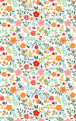 Blackout roller blind Painted flowers