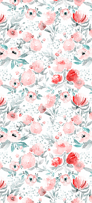 Blackout roller blind for window Pink poppy