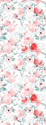 Blackout roller blind for window Pink poppy