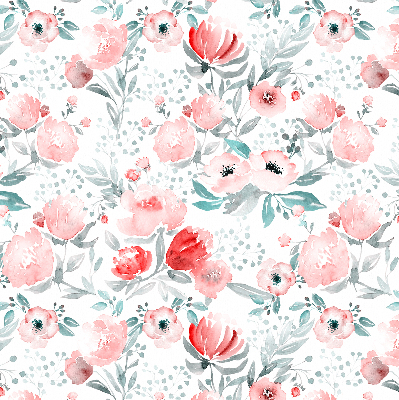 Blackout roller blind for window Pink poppy