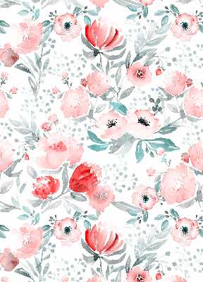 Blackout roller blind for window Pink poppy