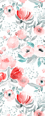 Blackout roller blind for window Pink poppy