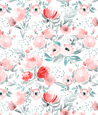 Blackout roller blind for window Pink poppy
