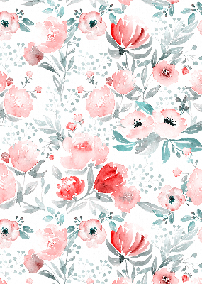 Blackout roller blind for window Pink poppy