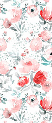 Blackout roller blind for window Pink poppy