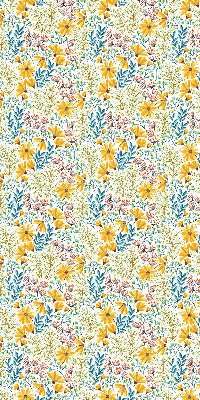 Fabric roller blind for window Flowers
