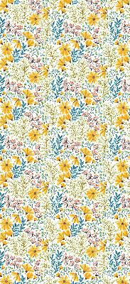 Fabric roller blind for window Flowers