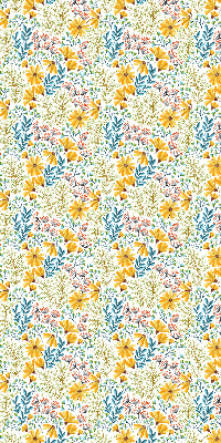 Fabric roller blind for window Flowers