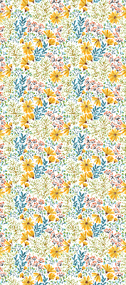 Fabric roller blind for window Flowers