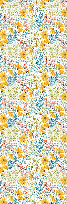Fabric roller blind for window Flowers