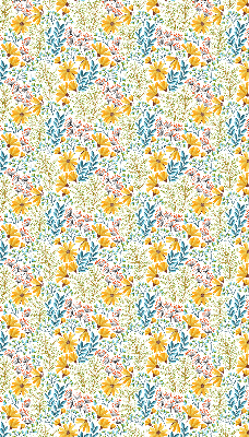 Fabric roller blind for window Flowers
