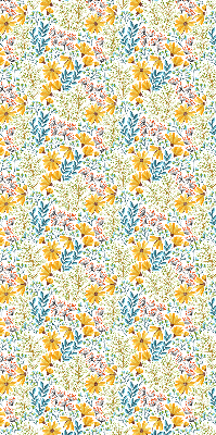 Fabric roller blind for window Flowers