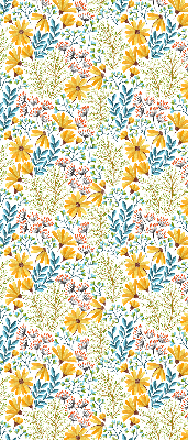 Fabric roller blind for window Flowers