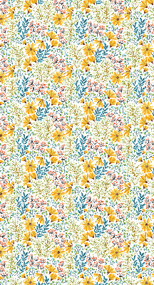 Fabric roller blind for window Flowers