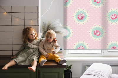 Blackout roller blind Roses