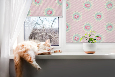 Blackout roller blind Roses