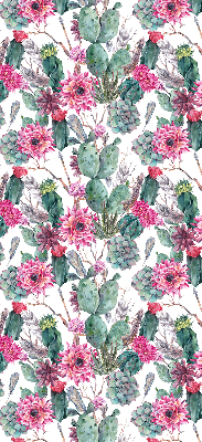 Blackout roller blind for window Cactus flower
