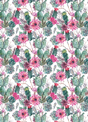 Blackout roller blind for window Cactus flower