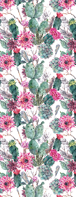 Blackout roller blind for window Cactus flower