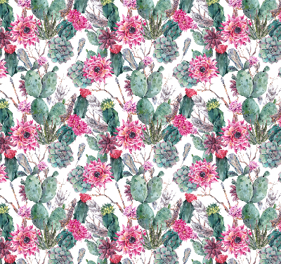 Blackout roller blind cactus flower print