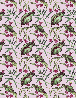 Blackout roller blind Tropical leaves