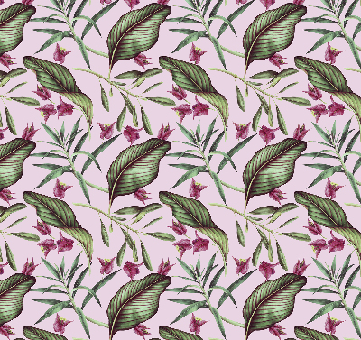 Blackout roller blind Tropical leaves