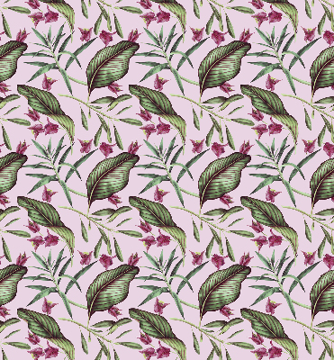 Blackout roller blind Tropical leaves