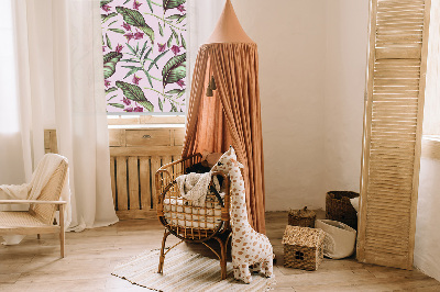Blackout roller blind Tropical leaves